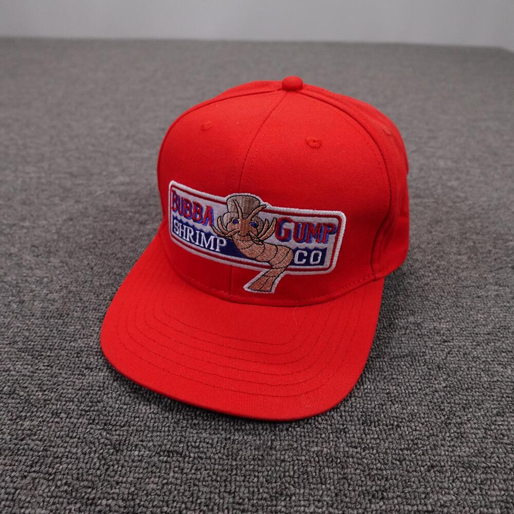 Bubba Gump Shrimp Co Hat Cap Snap Back Mens One Size Red Patch Forrest Gump